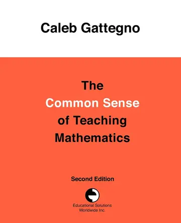Cover of The Common Sense of Teaching Mathematics