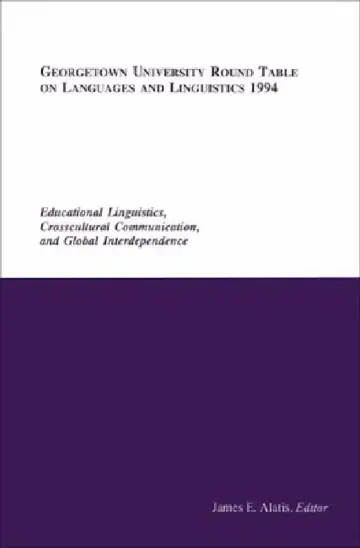 Cover of Georgetown University Round Table on Languages and Linguistics 1994