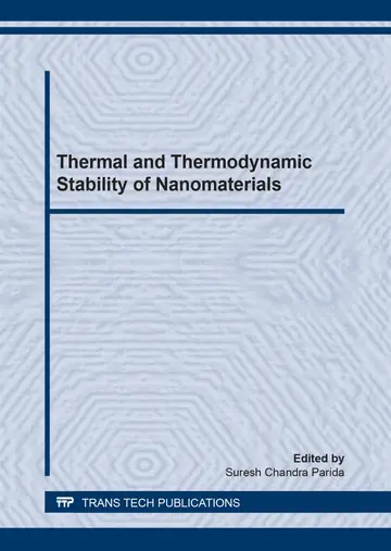 Cover of Thermal and Thermodynamic Stability of Nanomaterials
