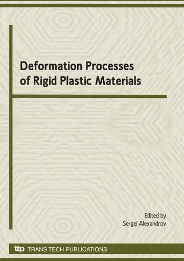 Cover of Deformation Processes of Rigid Plastic Materials