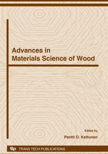 Cover of Advances in Materials Science of Wood