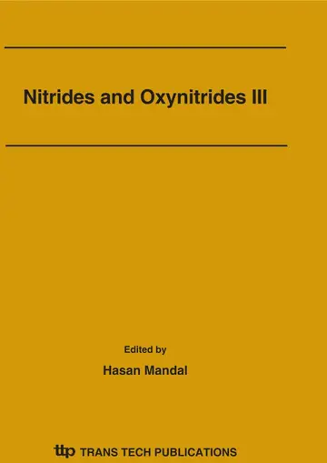 Cover of Nitrides and Oxynitrides III