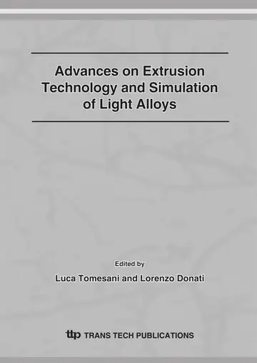 Cover of Advances on Extrusion Technology and Simulation of Light Alloys
