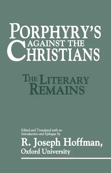 Cover of Porphyry's Against the Christians