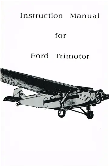 Cover of Ford Trimotor Instruction Manual