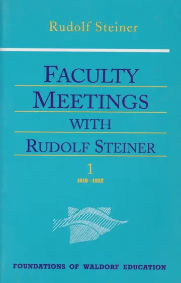 Cover of Faculty Meetings with Rudolf Steiner