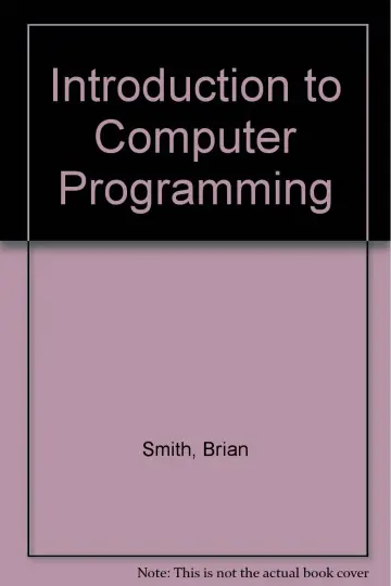 Cover of Introduction to Computer Programming