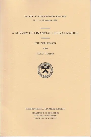 Cover of Survey of Financial Liberalization