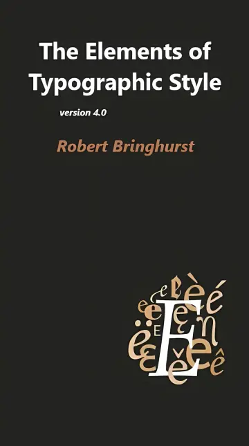 Cover of The Elements of Typographic Style