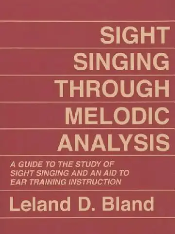 Cover of Sight Singing Through Melodic Analysis