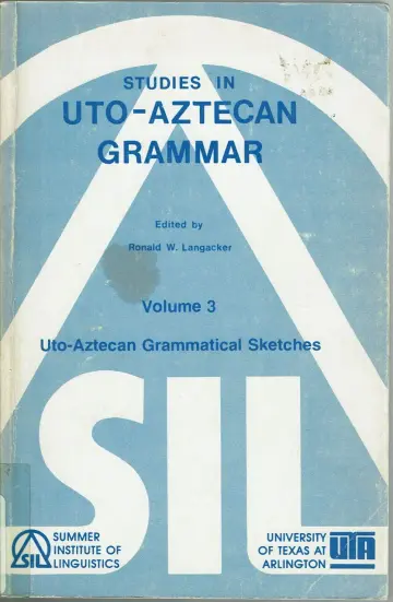 Cover of Studies in Uto Aztecan Grammar