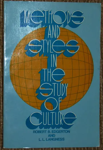 Cover of Methods and styles in the study of culture