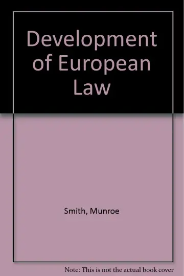 Cover of Development of European Law
