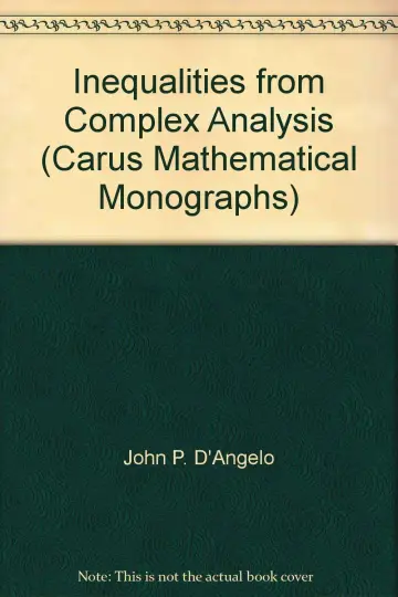 Cover of Inequalities from Complex Analysis