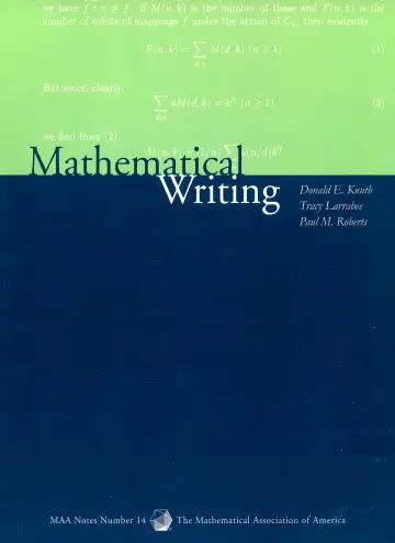 Cover of Mathematical writing
