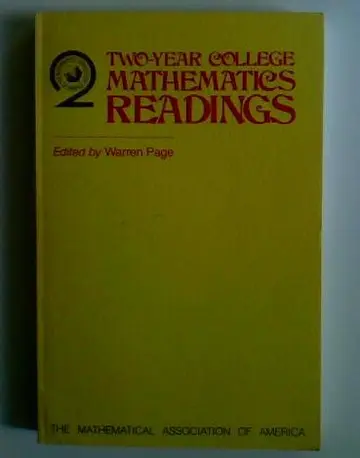 Cover of Page Two–year College Mathematics ∗readings∗
