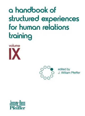 Cover of Handbook of Structured Experiences for Human Relations Training (9)