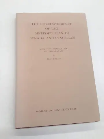 Cover of The Correspondence of Leo, Metropolitan of Synada and Syncellus