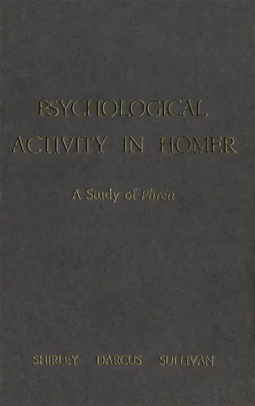 Cover of Psychological Activity in Homer