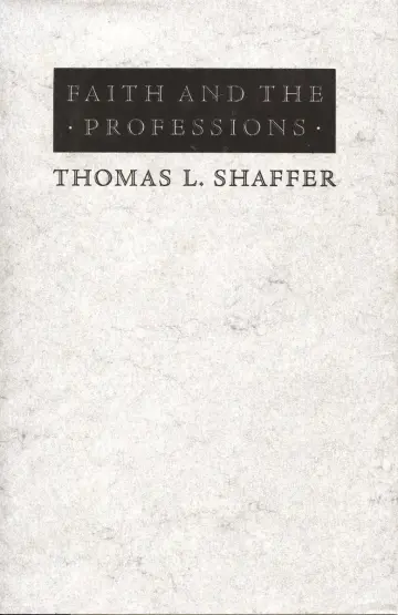 Cover of Faith and the Professions
