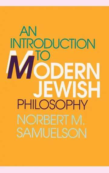 Cover of An Introduction to Modern Jewish Philosophy