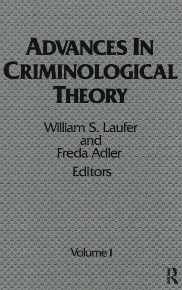 Cover of Advances in Criminological Theory (1)