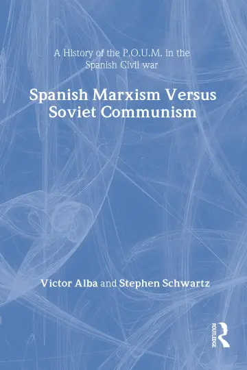 Cover of Spanish Marxism Versus Soviet Communism
