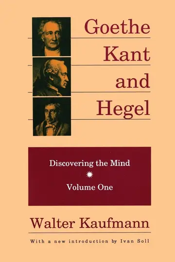 Cover of Goethe, Kant, and Hegel