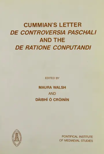 Cover of Cummian's Letter De Controversia Paschali (STUDIES AND TEXTS (PONTIFICAL INST OF MEDIAEVAL STDS))