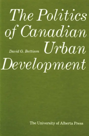 Cover of The Politics of Canadian Urban Development