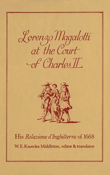 Cover of Lorenzo Magalotti at the Court of Charles II