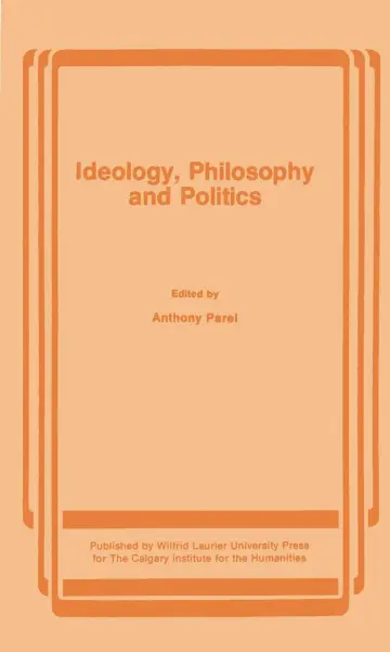 Cover of Ideology, Philosophy and Politics
