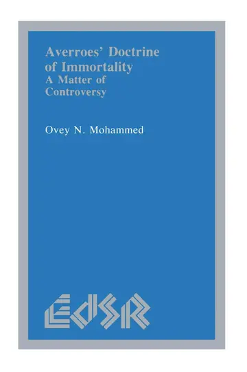 Cover of Averroës' Doctrine of Immortality