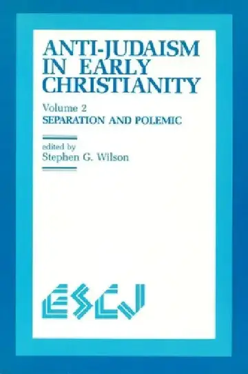 Cover of Anti-Judaism in Early Christianity