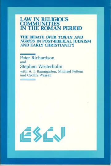 Cover of Law in Religious Communities in the Roman Empire