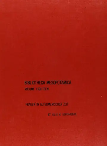 Cover of Frauen in Altsumerischer Zeit
