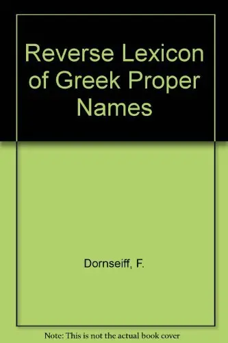 Cover of Reverse Lexicon of Greek Proper Names