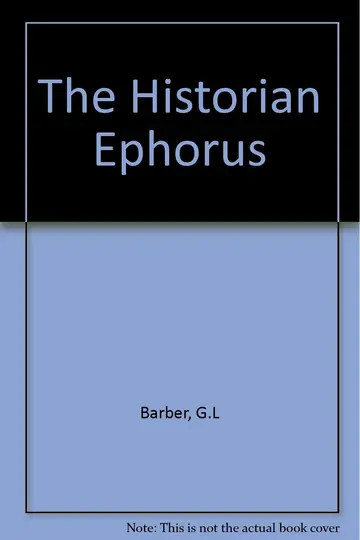 Cover of The Historian Ephorus