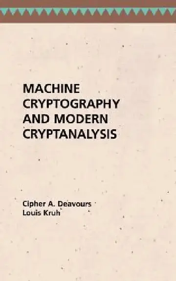 Cover of Machine Cryptography and Modern Cryptanalysis