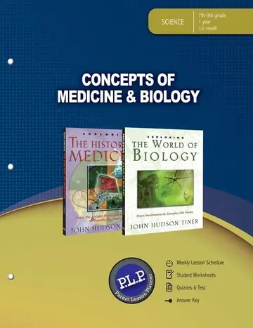 Cover of Concepts of Medicine & Biology Parent Lesson Planner