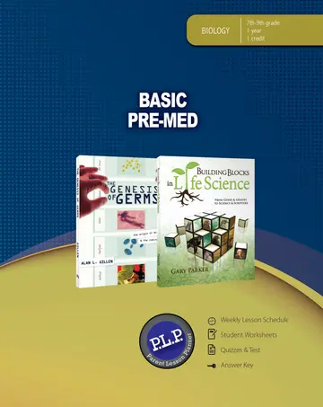 Cover of Basic Pre-Med Parent Lesson Planner
