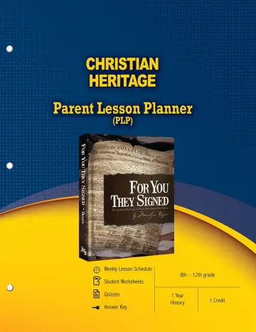 Cover of Christian Heritage Parent Lesson Planner