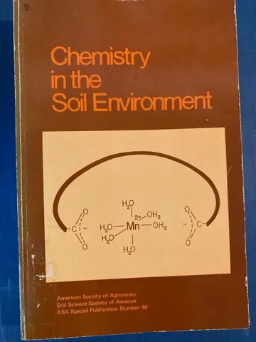 Cover of Chemistry in the Soil Environment