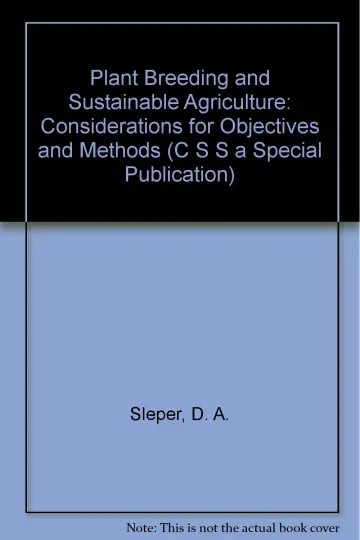 Cover of Plant Breeding and Sustainable Agriculture