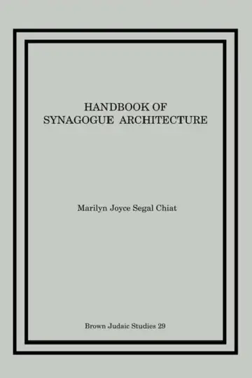 Cover of Handbook of Synagogue Architecture