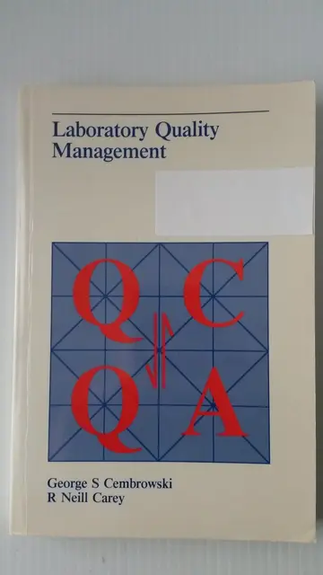 Cover of Laboratory Quality Management