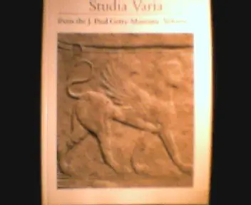 Cover of Studia Varia from the J. Paul Getty Museum