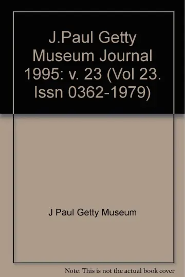 Cover of The J. Paul Getty Museum Journal 1995
