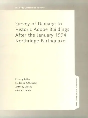 Cover of Survey of Damage to Historic Adobe Buildings After the January 1994 Northridge Earthquake