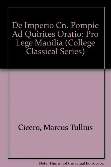 Cover of De Imperio Cn. Pompie Ad Quirites Oratio